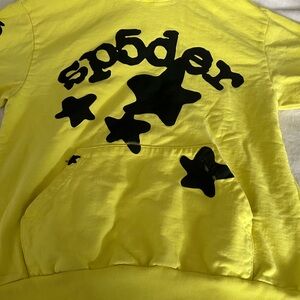 Sp5der Yellow & Black Beluga Hoodie M